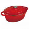 Κατσαρόλα από Χυτοσίδηρο Kinghoff KH 1612, 6.2 λ, 33 cm, Οβάλ σχήμα, Εμαγιέ, Επαγωγή, Kόκκινο χρώμα