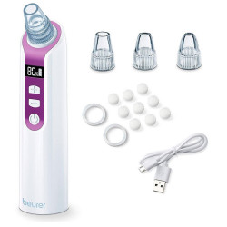 Beurer FC 41 Βαθύς καθαρισμός προσώπου, 5 ταχύτητες, αυτονομία έως 1,5 ώρες, οθόνη LCD, USB, λευκό/μωβ
