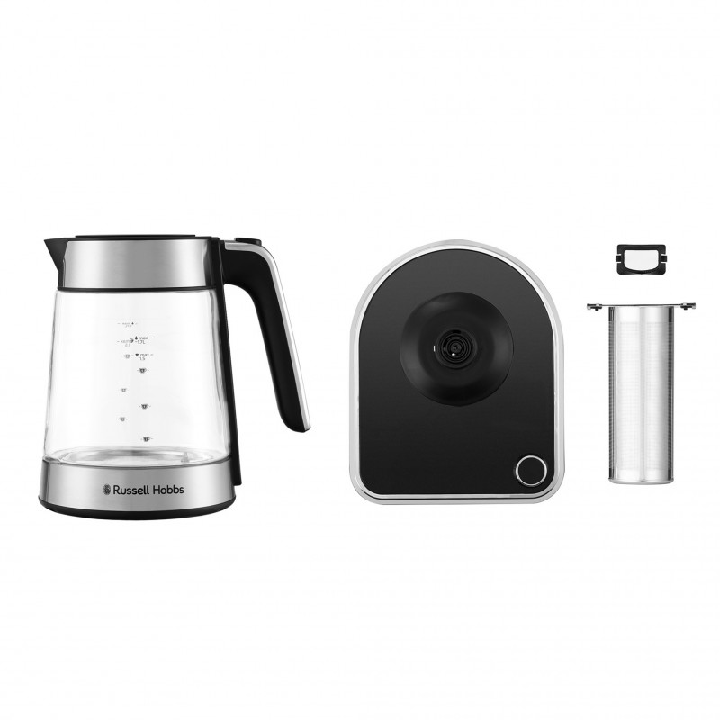 Ηλεκτρική κανάτα Russell Hobbs Attentiv 26200-70, 3000W, 1,7 l, εγχυτήρας, έλεγχος θερμοκρασίας, χρονοδιακόπτης, Inox/μαύρο.
