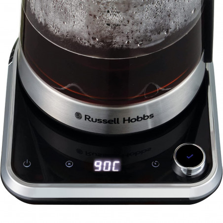 Ηλεκτρική κανάτα Russell Hobbs Attentiv 26200-70, 3000W, 1,7 l, εγχυτήρας, έλεγχος θερμοκρασίας, χρονοδιακόπτης, Inox/μαύρο.