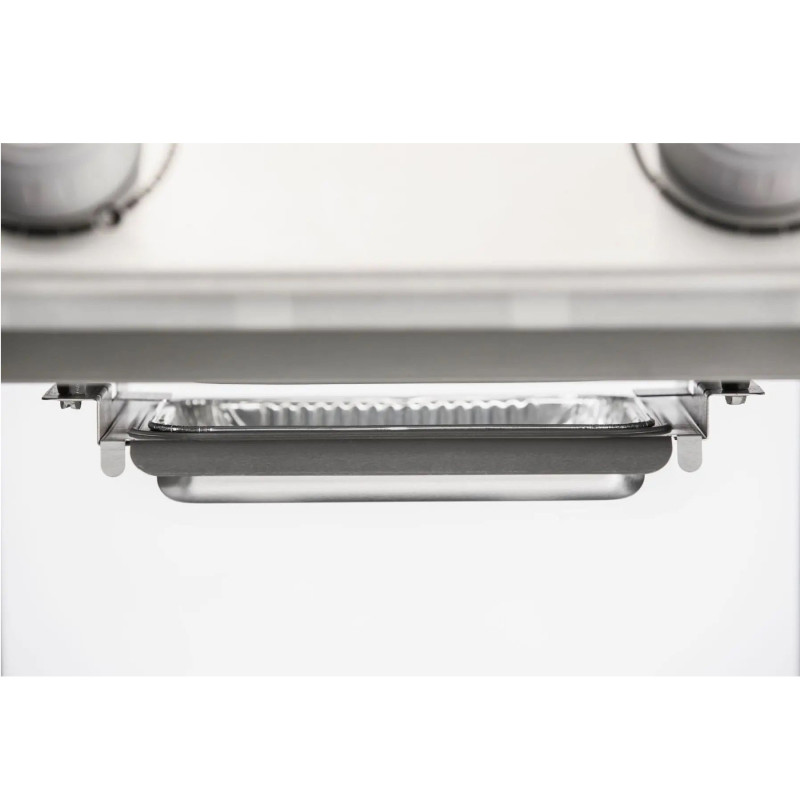 Ψησταριά αερίου Weber Spirit II E-210 GBS WB 44010175, 7,77 kW, Σχάρες από εμαγιέ χυτοσίδηρο, 52x44 cm, Ελ. ανάφλεξη, Πτυσσόμενο πλαϊνό ράφι, 2 ρόδες, Ασημί