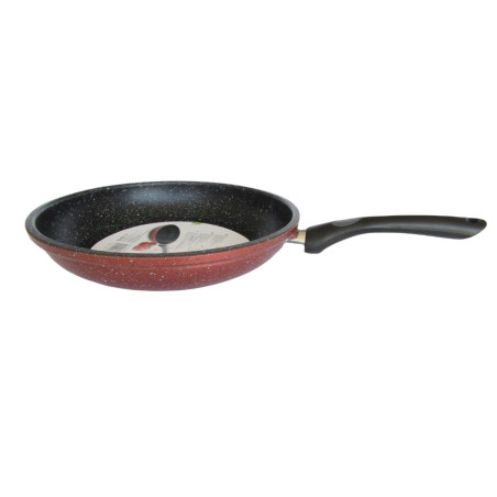 Τηγάνι Rosberg R51319G24, 24 cm, μαρμάρινη επικάλυψη, Induction, Bordeaux melange