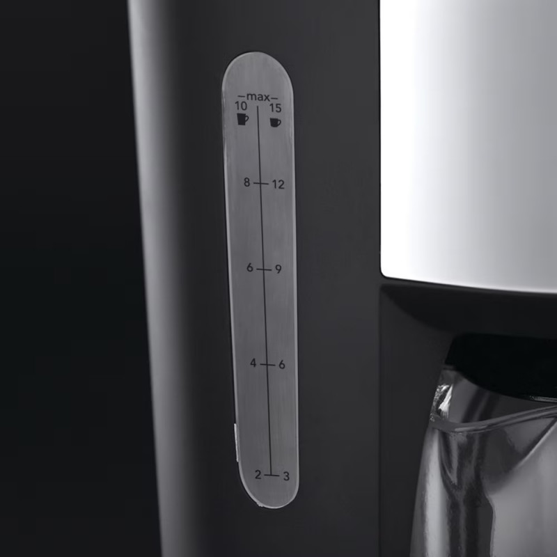 Καφετιέρα Russell Hobbs 20680-56 Buckingham, 1000 W, 10 φλιτζάνια, 1,25 l, 24ωρο χρονόμετρο, σύστημα αντισταγόνου, Μαύρο/Ασημί