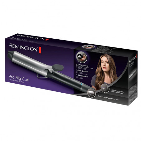 Ψαλίδι για μπούκλες Remington Ci5538 Pro Big Curl, 56 W, 8 επίπεδα θερμοκρασίας, Max 210C, Cool Tip, Quick Heat, Μαύρο/Γκρι