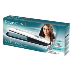 Ισιωτικό μαλλιών Remington Shine Therapy S8500, 9 Επίπεδα Θερμοκρασίας 150-230 C, Κεραμικές πλάκες, Πλωτές πλάκες, Λευκό/πράσινο