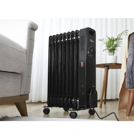 Καλοριφέρ Λαδιού Zilan ZLN8416, 2000 W, 9 πτερύγια, 3 βαθμίδες, Τηλεχειριστήριο, Θερμοστάτης, Μαύρο