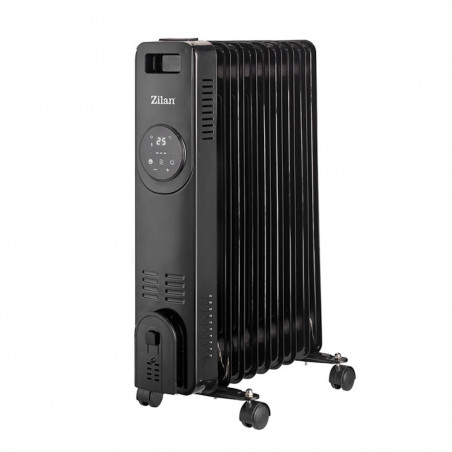 Καλοριφέρ Λαδιού Zilan ZLN8416, 2000 W, 9 πτερύγια, 3 βαθμίδες, Τηλεχειριστήριο, Θερμοστάτης, Μαύρο