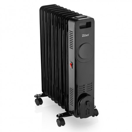 Καλοριφέρ Λαδιού Zilan ZLN8416, 2000 W, 9 πτερύγια, 3 βαθμίδες, Τηλεχειριστήριο, Θερμοστάτης, Μαύρο