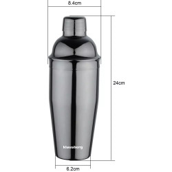 Σέικερ για κοκτέιλ Klausberg KB 7648, 750 ml, Φινίρισμα καθρέφτη, Σκούρο γκρι