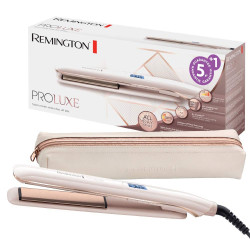 Πρέσα μαλλιών Remington PROluxe S9100, Κεραμικές πλάκες Ultimate Glide, OPTIheat, 9 ρυθμίσεις θερμότητας, 230°C, LCD, Λευκό