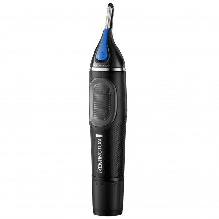 Trimmer μηχανή Remington NE3870 NANOSeries Lithium, Τρίμμερ αυτιού και μύτης, Δύο εναλλάξιμες κεφαλές, Στρογγυλεμένη κορυφή, Αδιάβροχο, Μαύρο/Μπλε