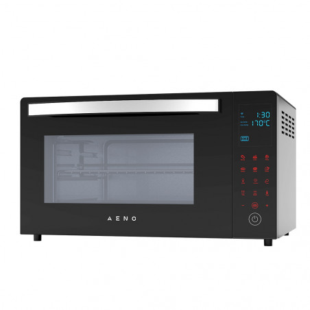 Ηλεκτρικό φουρνάκι AENO AEO0001, 1600W, 30 L, 8 προγράμματα, Ψήσιμο με αέρα, Тоuch screen, Οθόνη LED, Φωτισμός, Μαύρο