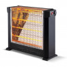 Σόμπα χαλαζία KUMTEL HEATER KS-2760, 2200W, Προστασία ανατροπής, 4 λάμπες χαλαζία, Θερμοστάτης, Μαύρο