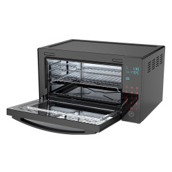 Ηλεκτρικό φουρνάκι AENO AEO0001, 1600W, 30 L, 8 προγράμματα, Ψήσιμο με αέρα, Тоuch screen, Οθόνη LED, Φωτισμός, Μαύρο