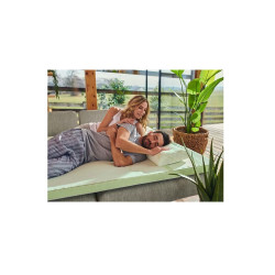 Τοπ στρώμα Dormeo Nature Aloe Vera II D110081466, 5cm, 90x190cm, 3D αφρός Orthocell, CleanEffect, Σύστημα AirX, Αντιολισθητικό, Λευκό/πράσινο