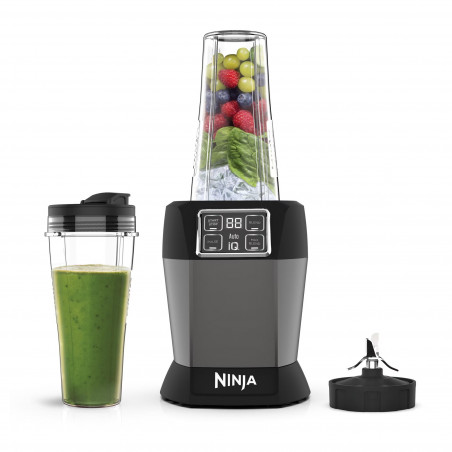 Μπλέντερ Ninja BN495EU, 1000W, 700 ml,  τεχνολογία Auto-iQ, χωρίς BPA, Γκρι/Μαύρο