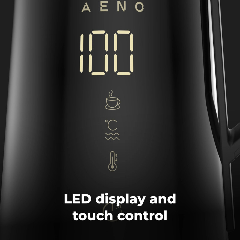 Ηλεκτρικός βραστήρας AENO AEK0007S, 1.7L, WiFi, προστασία STRIX, Οθόνη LED, Οθόνη αφής, Μαύρο