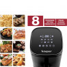 Φριτέζα με ζεστό αέρα Air Fryer Beper P101FRI051, 1400 W, 5 l, 8 προγράμματα, 80-200 °C, χρονοδιακόπτης, μαύρο