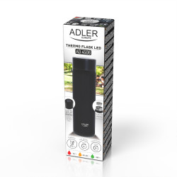 Θερμός με ένδειξη θερμοκρασίας Adler AD 4506bk, 473 ml, LED, BPA free, Μαύρο