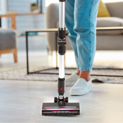 Κάθετη ηλεκτρική σκούπα Oliver Voltz OV51001L, 250W, Li-ion 2500 mAh, 25,9V, Αυτονομία 35 λεπτά, 3 ταχύτητες, 4 ακροφύσια, Γκρι