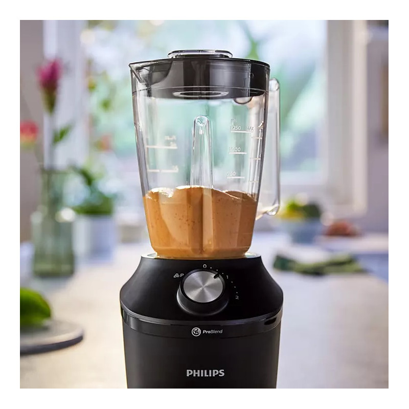 Μπλέντερ Philips HR2291/01, 600W, 2L, Τεχνολογία Problend, 2 ταχύτητες + παλμός, Μαύρο