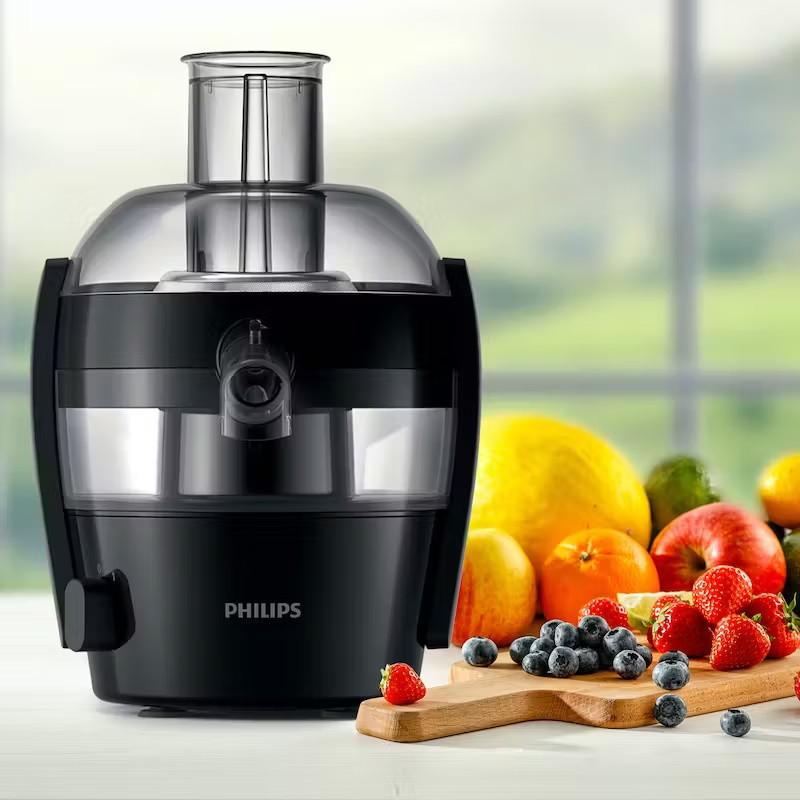 Αποχυμωτής Philips HR1832/00, 500W, 1.5L, QuickClean, Στόμιο που αποτρέπει το στάξιμο, Μαύρο