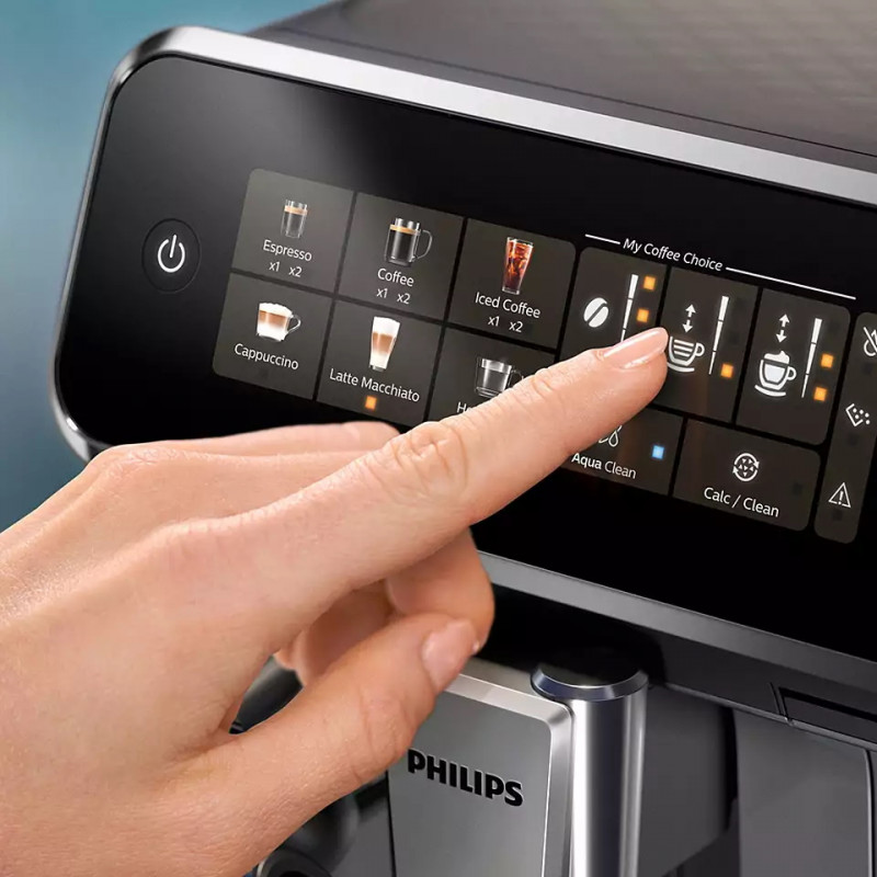 Μηχανή Espresso Philips EP3321/40, 230W, 1.8L, AquaClean, Touchscreen, Αυτόματη, Μαύρο