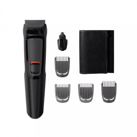 Κουρευτική μηχανή 6 σε 1 Philips MG3710/15, πολυλειτουργικό, 60 λεπτά αυτονομίας, αυτοακονιζόμενες λεπίδες, αξεσουάρ, Μαύρο