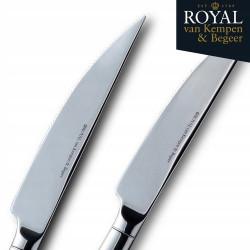 Σετ 2 μαχαιριών για μπριζόλα Royal van Kempen & Begeer CC004847-001, Gloss, Ασημί