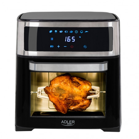 Φριτέζα-φούρνος αέρος Air Fryer Adler AD 6309, 2500W Max, 13 λίτρα, 8 προγράμματα, Καλάθι, Μαύρο/ασημί