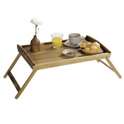 Τραπέζι κρεβατιού Kesper 28020, Acacia, 55x35cm, Πτυσσόμενο, Καφέ