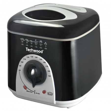 Φριτέζα και συσκευή φοντί Techwood TFF-86, 950W, 1L, 80-190C, 2in1, Μαύρο