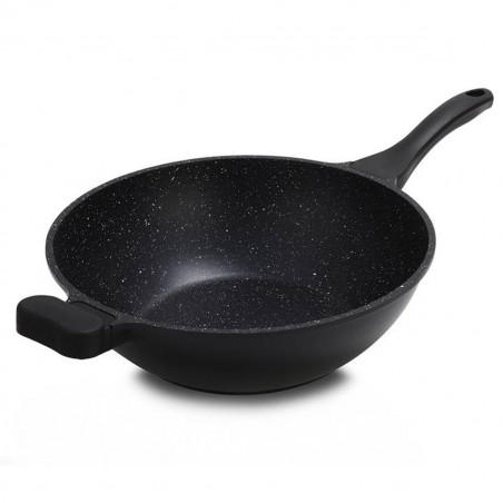 Ταψί Wok Royalty Line RL-BW32M, 32 εκ., Αντικολλητική, μαρμάρινη επίστρωση,