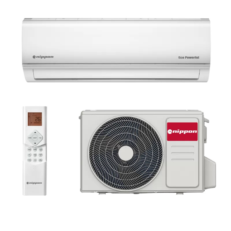 Κλιματιστικό Inverter Nippon KFR 12DCA ECO POWERFUL, A++, Έως 23 m2, WiFi, Έξυπνη απόψυξη, Αυτοδιάγνωση, Λειτουργία ύπνου, Χρονοδιακόπτης, Λευκό