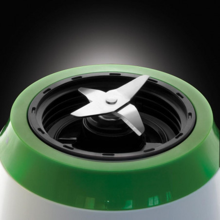 Μπλέντερ Russell Hobbs Explore Mix & Go Cool 25160-56, 300 W, 600 ml, Χωρίς BPA, Ανοξείδωτο ατσάλι, Εργονομική σχεδίαση, Λευκό/Πράσινο