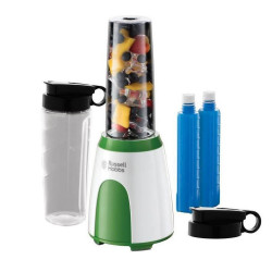 Μπλέντερ Russell Hobbs Explore Mix & Go Cool 25160-56, 300 W, 600 ml, Χωρίς BPA, Ανοξείδωτο ατσάλι, Εργονομική σχεδίαση, Λευκό/Πράσινο