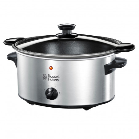 Σκεύη για αργό μαγείρεμα /Slow Cooker Russell Hobbs Cook 22740-56, 160 W, 3,5 L, 2 προγράμματα, Συντήρηση θερμότητας, Inox