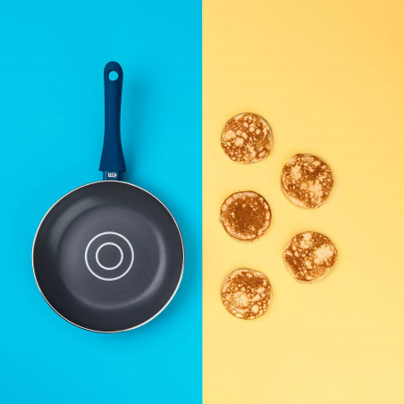 Τηγάνι Tasty 678513, 24 cm, Σύστημα διανομής λαδιού, Αλουμίνιο, Αντικολλητική επίστρωση, Μπλε