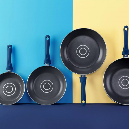 Τηγάνι Tasty 678513, 24 cm, Σύστημα διανομής λαδιού, Αλουμίνιο, Αντικολλητική επίστρωση, Μπλε