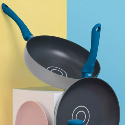 Τηγάνι Tasty 678513, 24 cm, Σύστημα διανομής λαδιού, Αλουμίνιο, Αντικολλητική επίστρωση, Μπλε