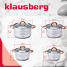 Σετ κατσαρόλα Klausberg KB 7699, 8 μέρη, Επαγωγή, Inox/χρυσό