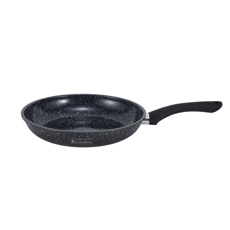 Τηγάνι Goldmann GM 1301-28, 28x5.5 см, Μαρμάρινη Επίστρωση, Επαγωγή, Μαύρο