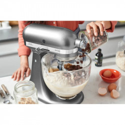 Πλανητικό μίξερ Artisan Elegance KitchenAid 5KSM185PSEMS, 300W, 4,8 l, Direct drive, 10 ταχύτητες, Inox