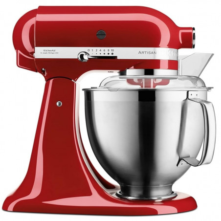 Πλανητικό μίξερ Artisan Elegance KitchenAid 5KSM185PSEER, 300W, 4,8 L, Direct drive, 10 ταχύτητες, Κόκκινο