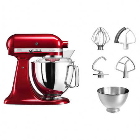 Πλανητικό μίξερ Artisan Elegance KitchenAid 5KSM175PSECA, 300 W, 4,8 l, Direct drive, 10 ταχύτητες, Candy Apple