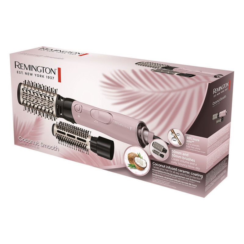 Βούρτσα για στέγνωμα και styling Remington AS5901 Coconut Smooth, 1000W, Cool Shot, 2 ταχύτητες, Advanced Ceramic, Ροζ