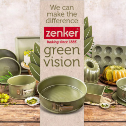 Φόρμα ψησίματος Zenker 7455, Στρογγυλό, 25 cm, ILAG Maximizing Green επικάλυψη, Πράσινο