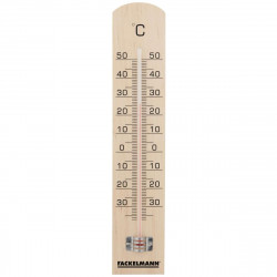Θερμόμετρο Fackelmann 16365 Tecno, 18 cm, Χωρίς υδράργυρο, Ξύλο, Καφέ