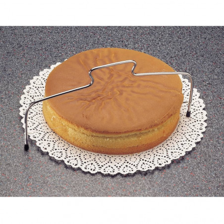 Κόπτης τούρτας Fackelmann 43403, 31x16 cm, Ανοξείδωτο, Λαβή, Γκρι