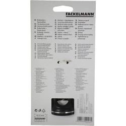 Τιρμπουσόν Fackelmann 49443, 17 cm, Μοχλός, Ανοξείδωτο πλαστικό, Μαύρο